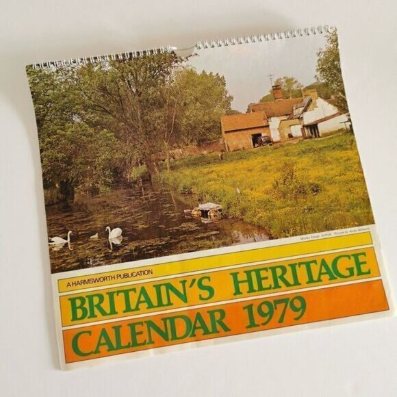 1979 British Heritage Calendar - Cozy Cottage Landscape England Britain Vintage - Picture 2 of 13